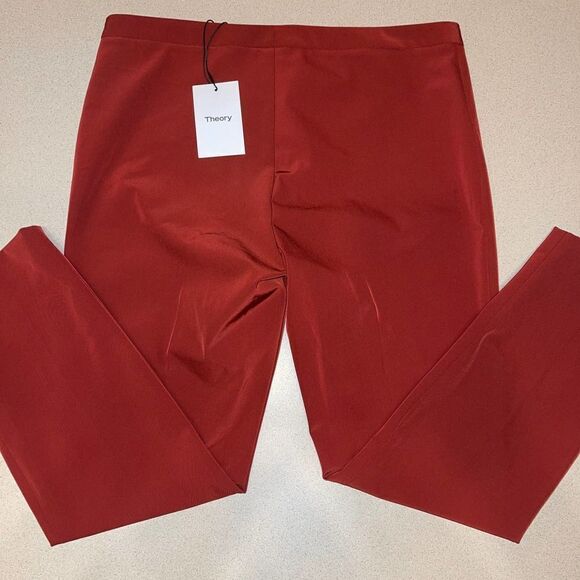 Theory Skinny Becker Pant in Blk Cherry - Picture 6 of 8